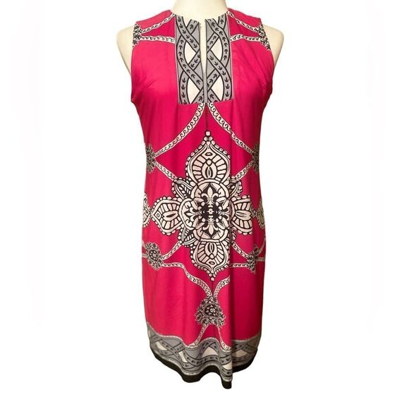 Sandra Darren Pink Sleeveless Dress Size 8 - Picture 1 of 10